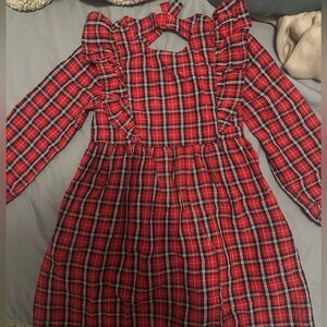 Toddler girl red plaid dress old navy